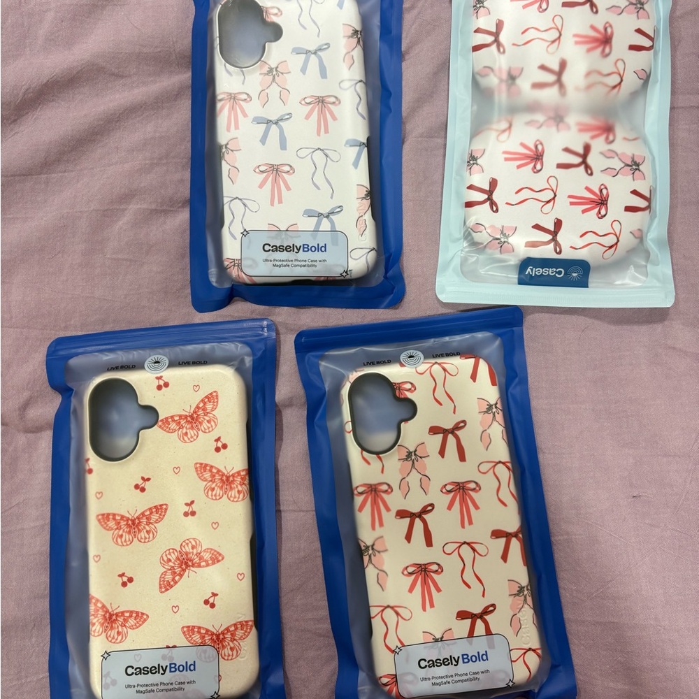 Cream and Red Flamingo Pattern Phone Case